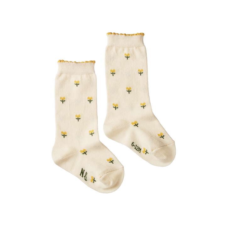 Nature Baby Organic Cotton Socks - Tulips