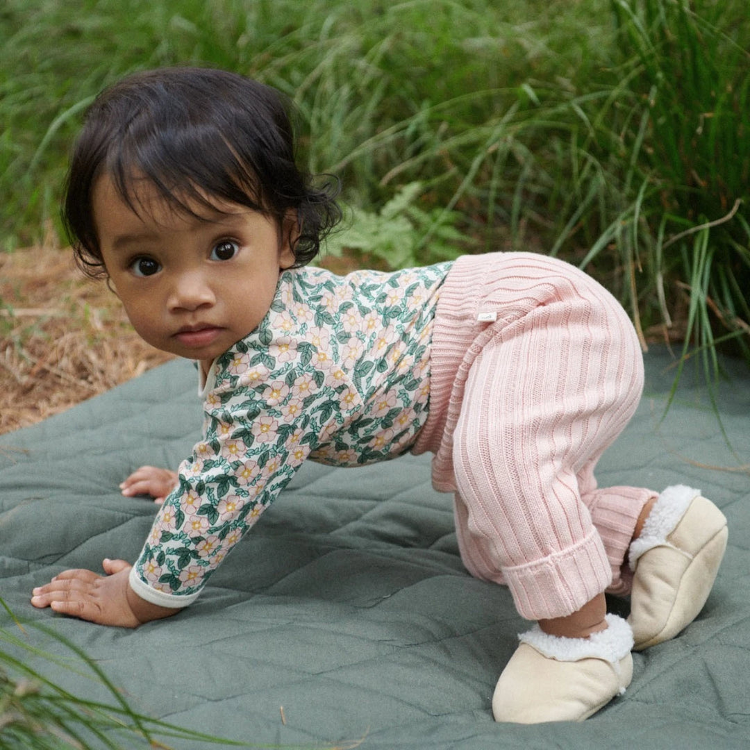 Nature Baby Long Sleeve Bodysuit - Garland Print