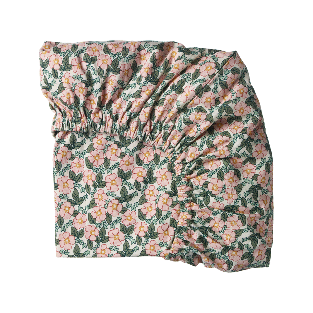 Nature Baby Fitted Cot Sheet - Garland Print