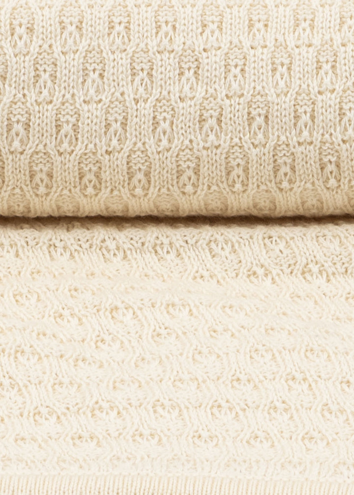 Konges Sløjd Fanga Fontana Venti Pointelle Blanket - Antique White