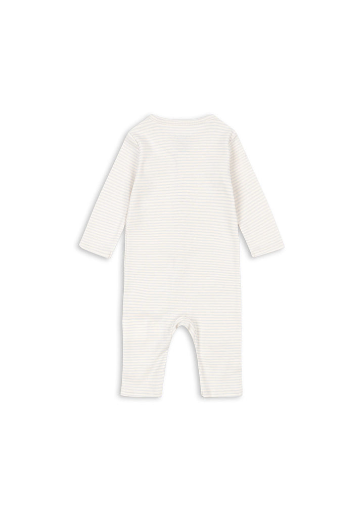 Konges Sløjd Fanga Fontana Fio Onesie - Tea Stripe Grey Dawn