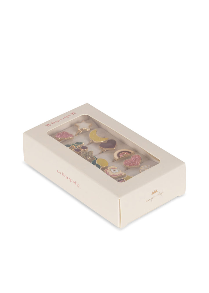 Konges Sløjd 12 Pack Ring Set - Multi Colour
