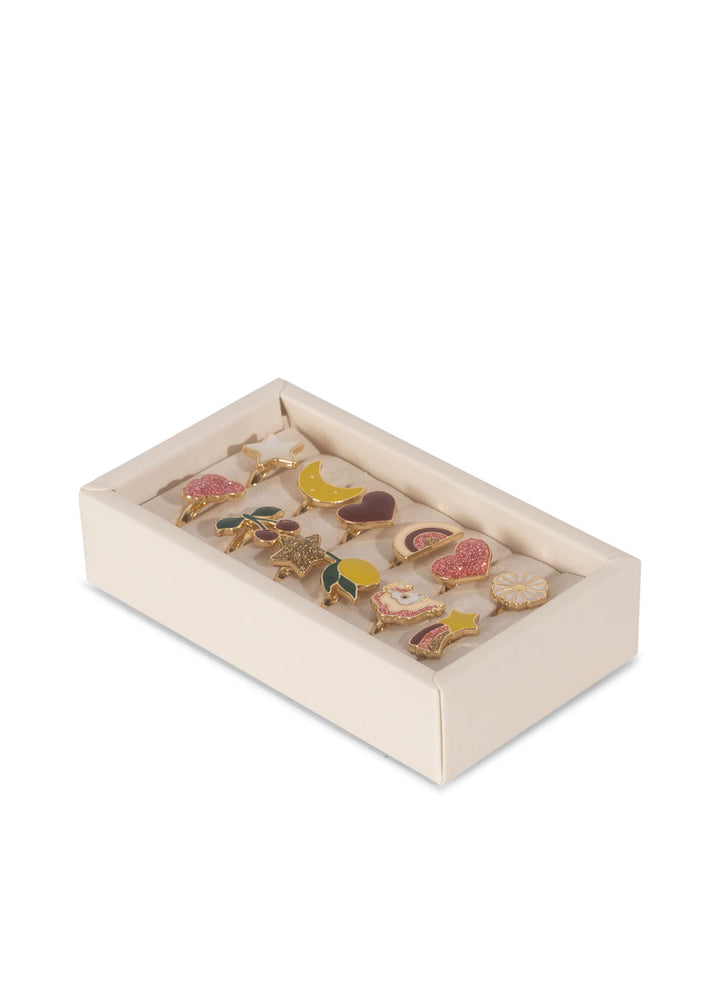 Konges Sløjd 12 Pack Ring Set - Multi Colour