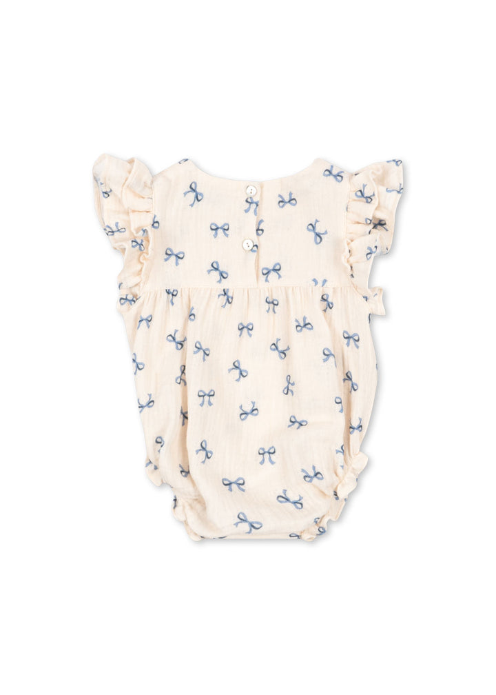 Konges Sløjd Coco Romper GOTS - Bow Bleu
