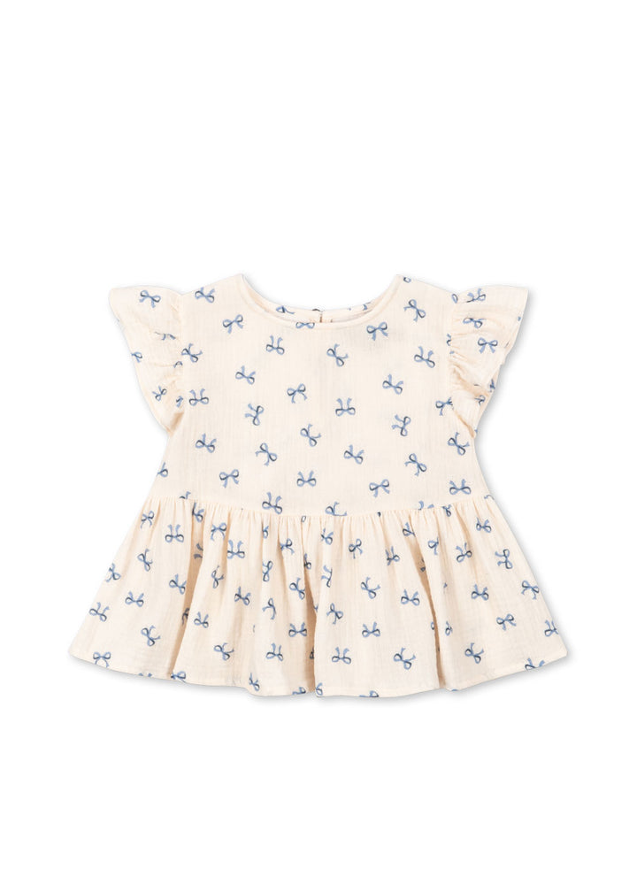 Konges Sløjd Coco Top GOTS - Bow Bleu