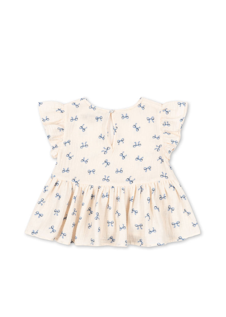 Konges Sløjd Coco Top GOTS - Bow Bleu