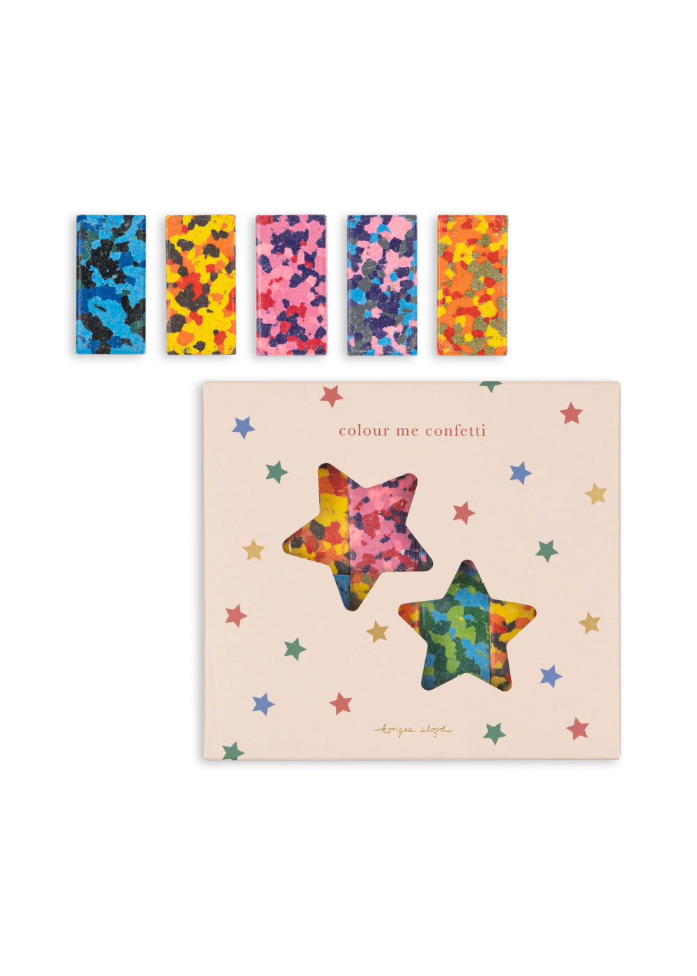 Konges Sløjd Confetti Crayons - Multi Star