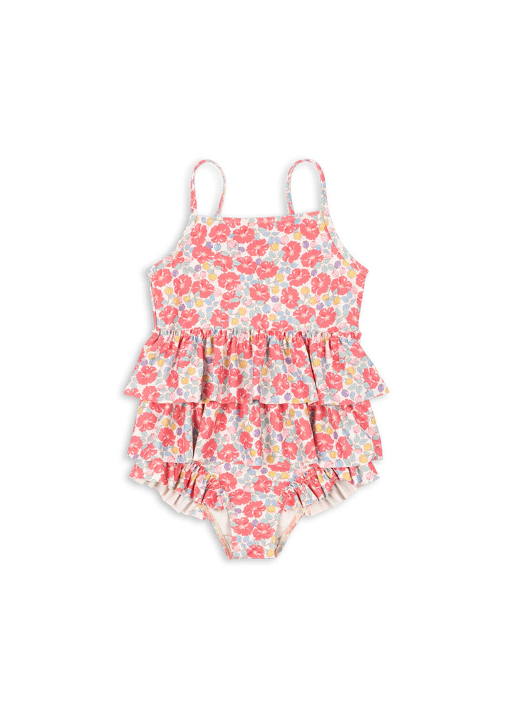 Konges Sløjd Manuca Frill Swimsuit - Rose Anglaise