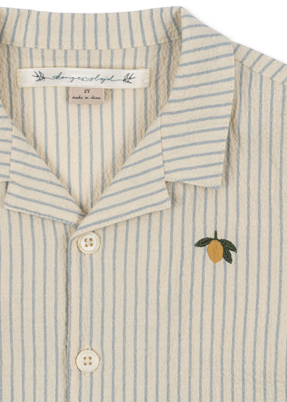 Konges Sløjd Celebration Elliot Short Sleeve Shirt - Cloud Stripe