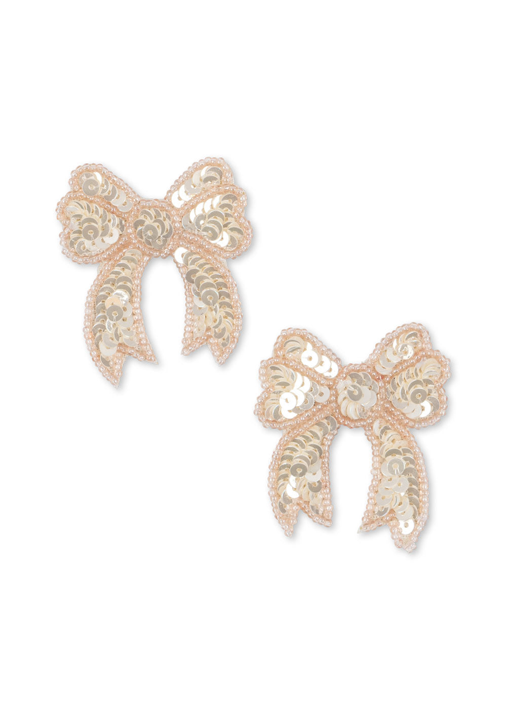 Konges Sløjd 2 Pack Sequin Bow Hair Clip - Cameo Rose