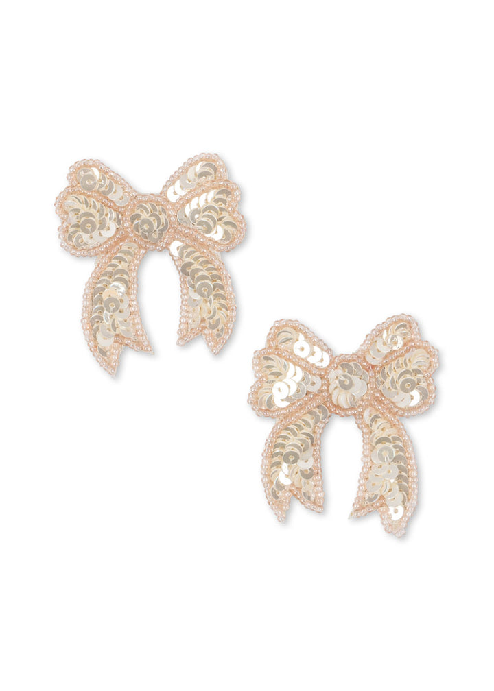 Konges Sløjd 2 Pack Sequin Bow Hair Clip - Cameo Rose
