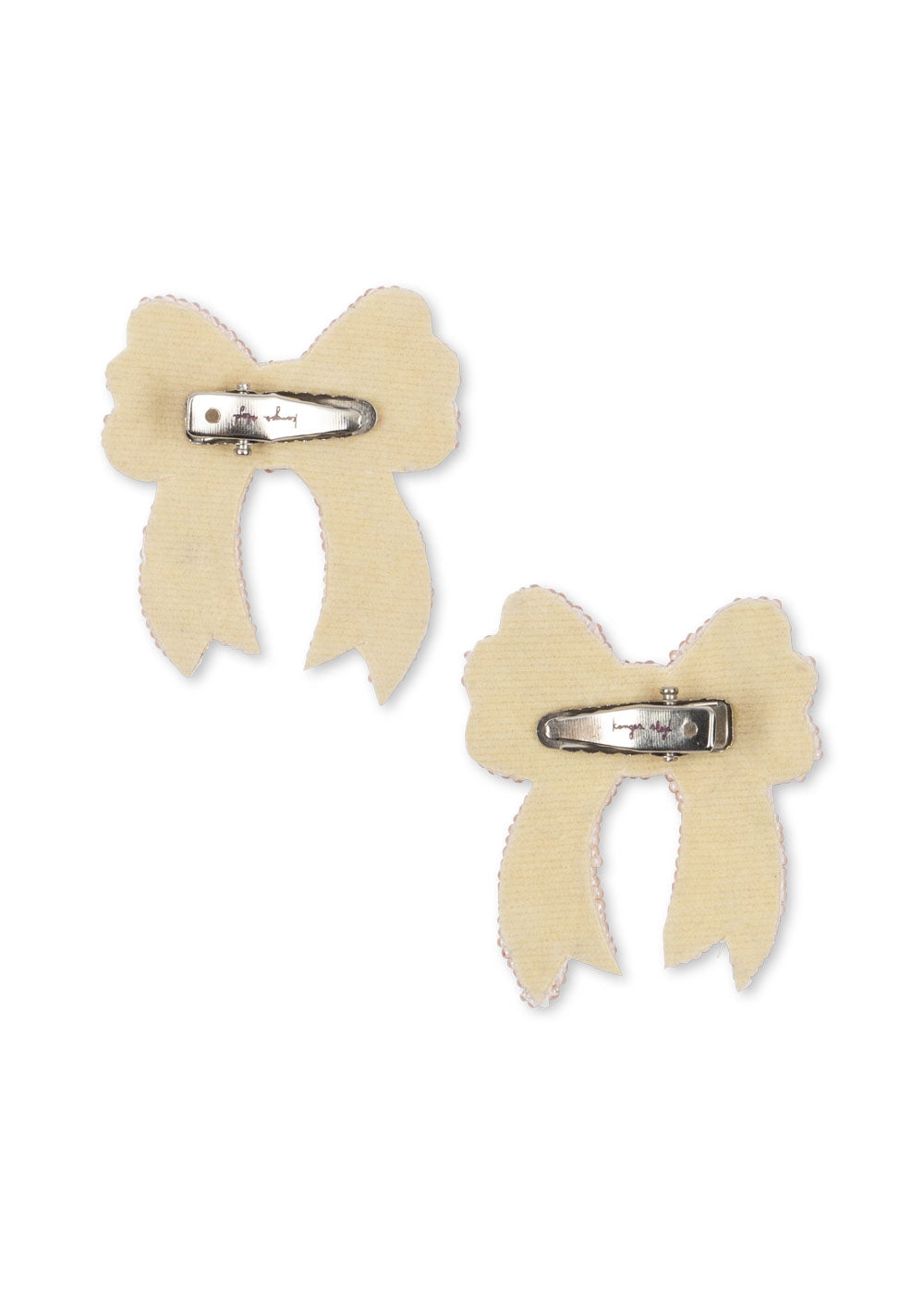 Konges Sløjd 2 Pack Sequin Bow Hair Clip - Cameo Rose