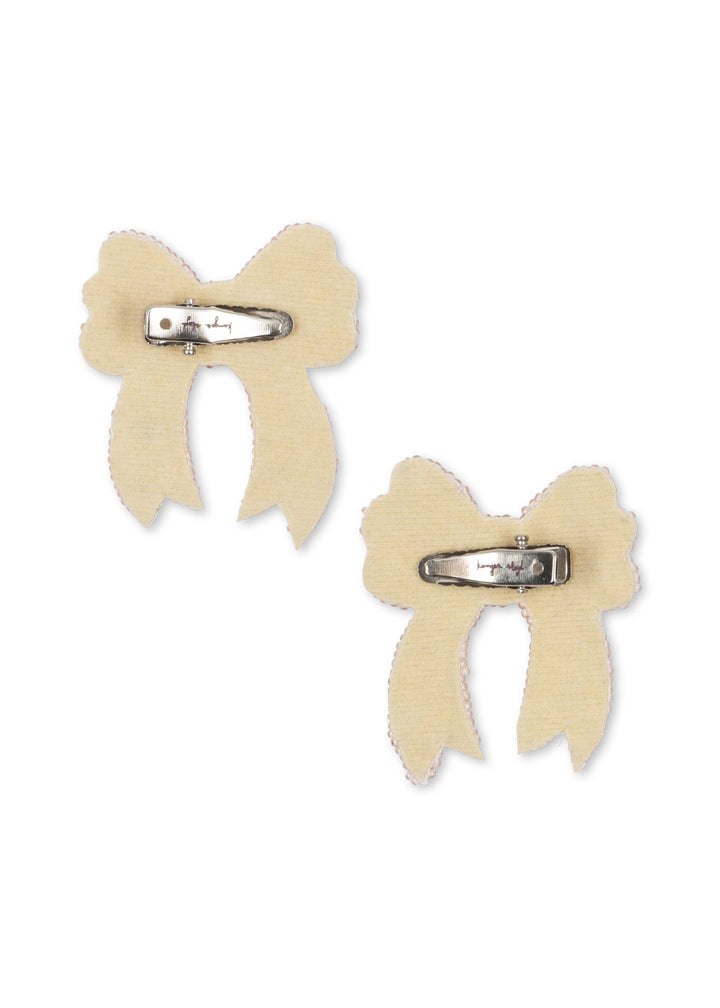 Konges Sløjd 2 Pack Sequin Bow Hair Clip - Cameo Rose