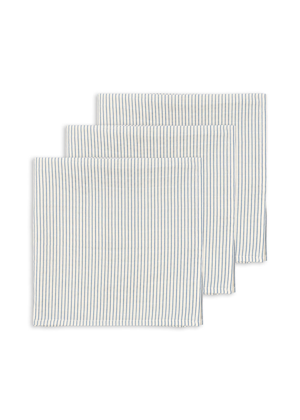 Konges Sløjd 3 Pack Muslin Cloth GOTS - Stripe Bluie