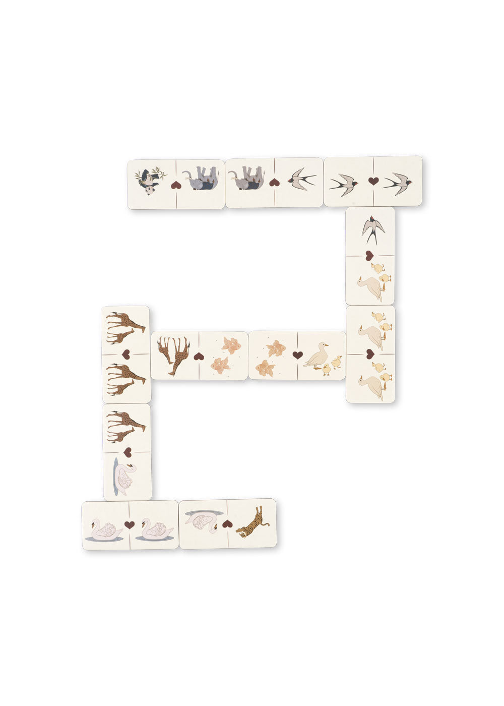 Konges Sløjd Animal Dominoes Game - Multi / Pre Order