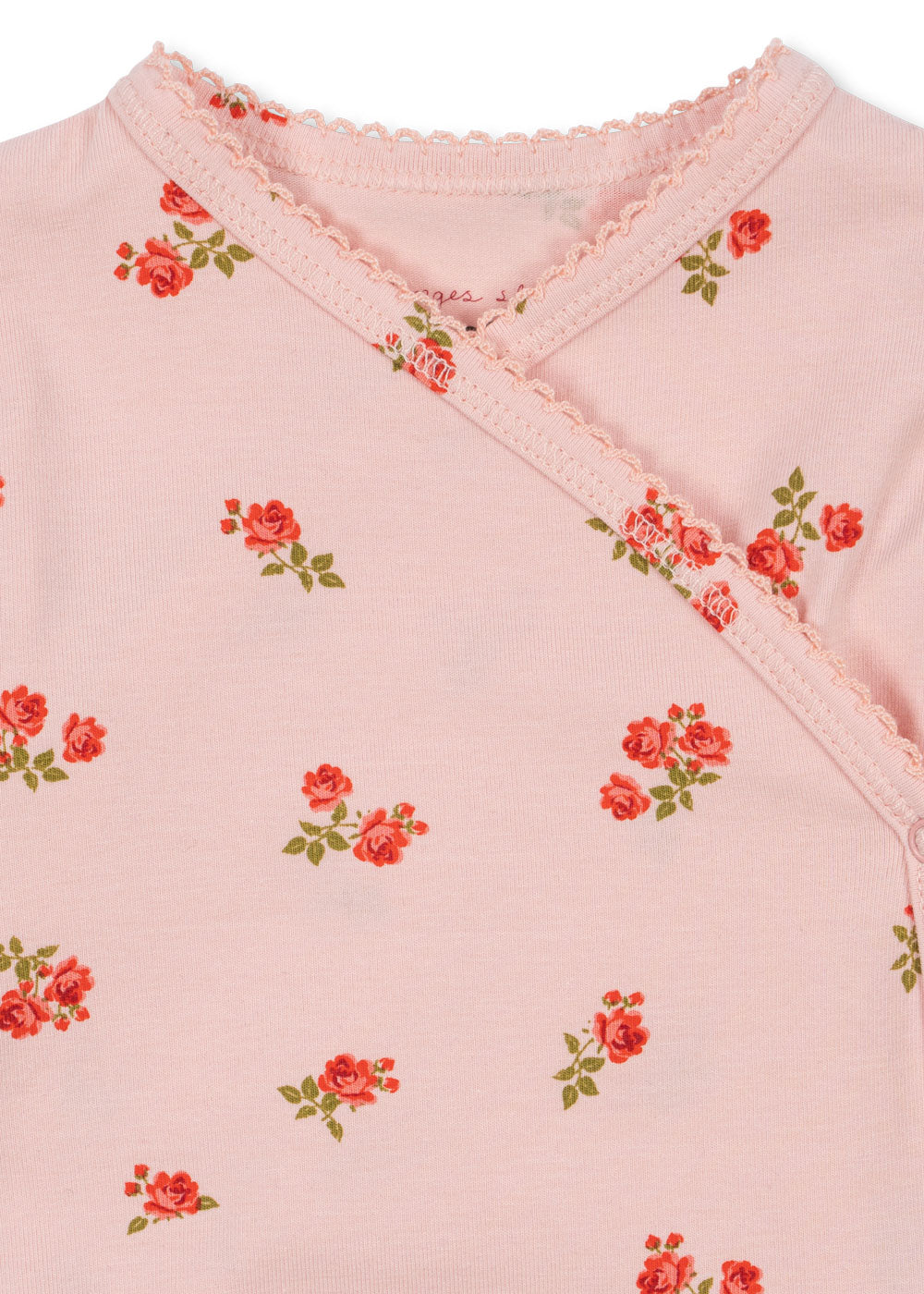 Konges Sløjd Basic Long Sleeve Newborn Body GOTS - Rosa Pink