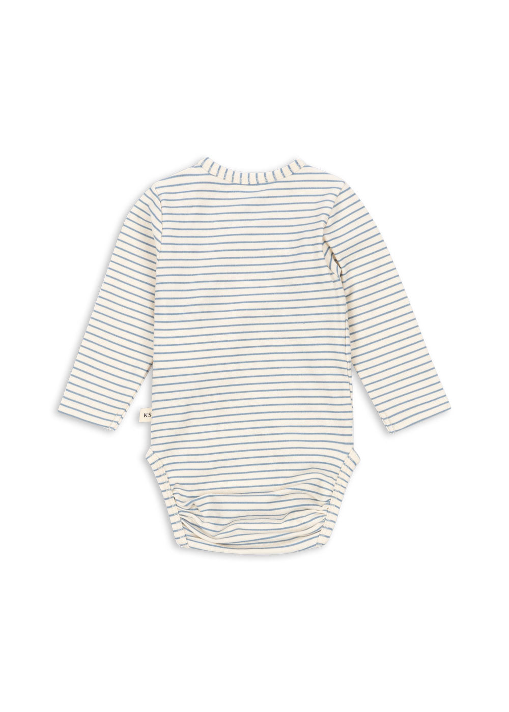 Konges Sløjd Basic Long Sleeve Newborn Body GOTS - Stripe Bluie