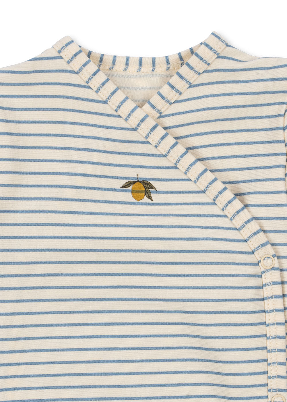 Konges Sløjd Basic Long Sleeve Newborn Body GOTS - Stripe Bluie