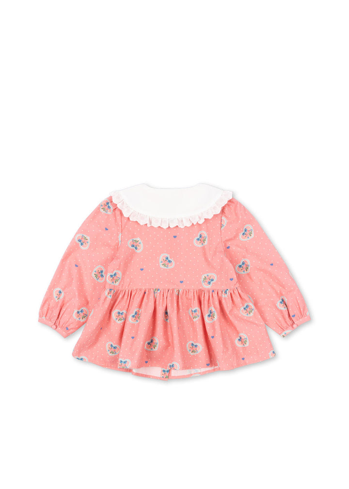 Konges Sløjd Coeur Collar Shirt GOTS - Cher Coeur Rose