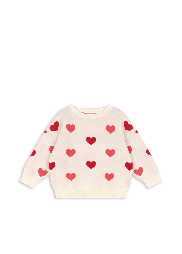 Konges Sløjd Lapis Knit Sweater GOTS - Coeur Coloré Duo Pink