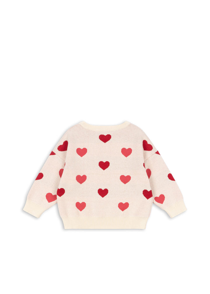 Konges Sløjd Lapis Knit Sweater GOTS - Coeur Coloré Duo Pink