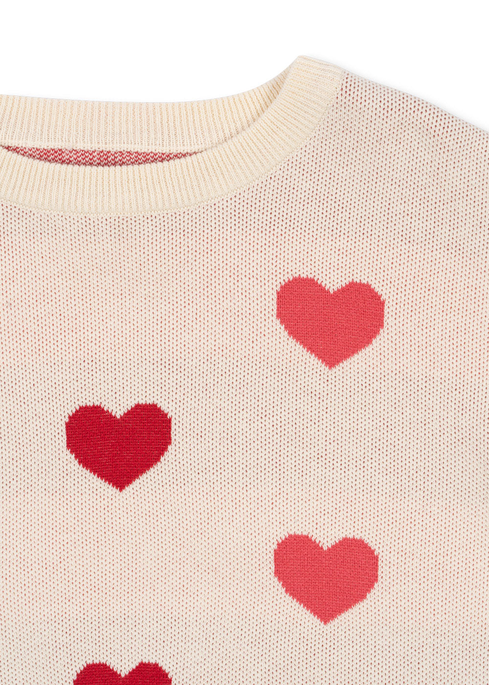Konges Sløjd Lapis Knit Sweater GOTS - Coeur Coloré Duo Pink