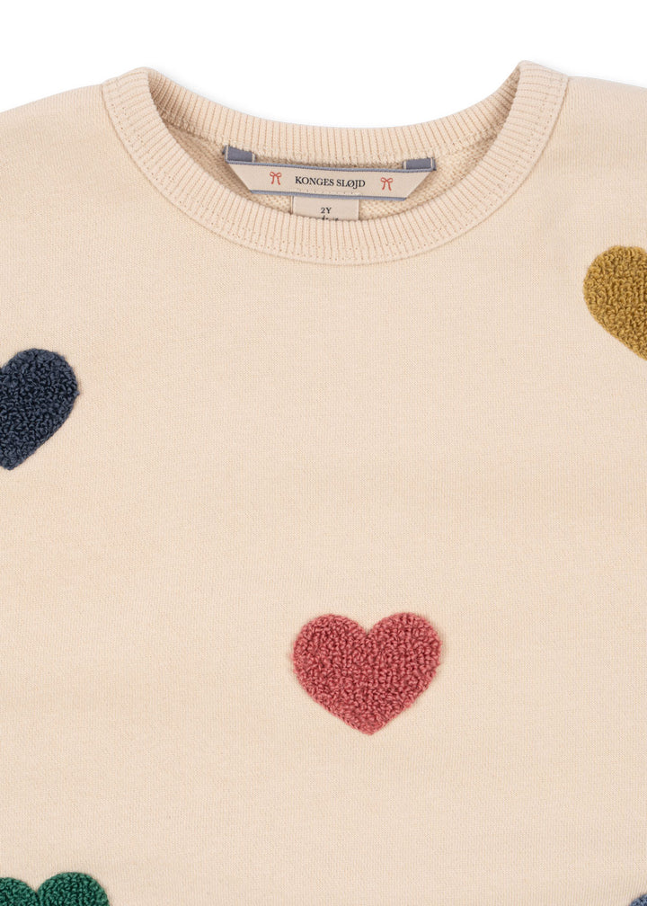 Konges Sløjd Lou Terry Sweatshirt - Multi Heart