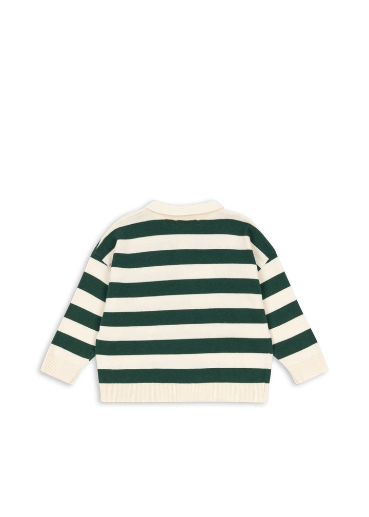 Konges Sløjd Manis Knit Polo - Pine Grove Stripe
