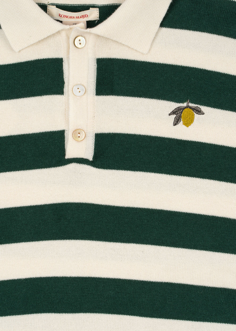 Konges Sløjd Manis Knit Polo - Pine Grove Stripe