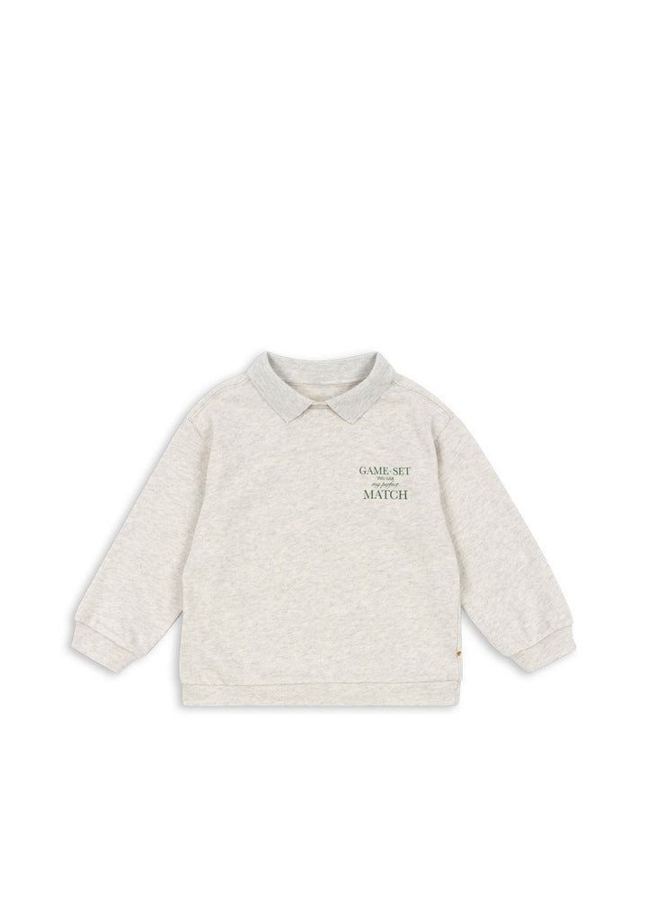 Konges Sløjd Spotty LS Polo GOTS - Off White Melange