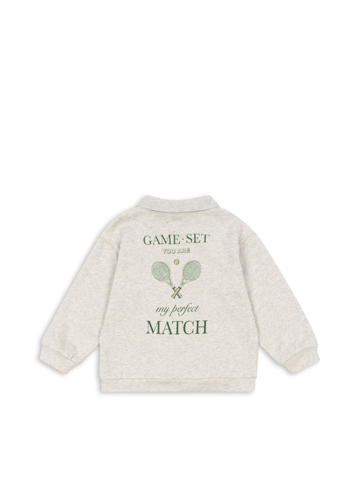 Konges Sløjd Spotty LS Polo GOTS - Off White Melange