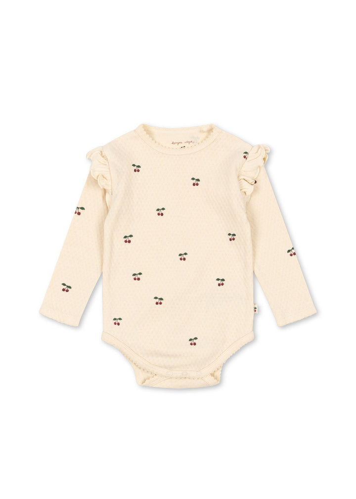Konges Sløjd Sui Frill Body GOTS - Cherry