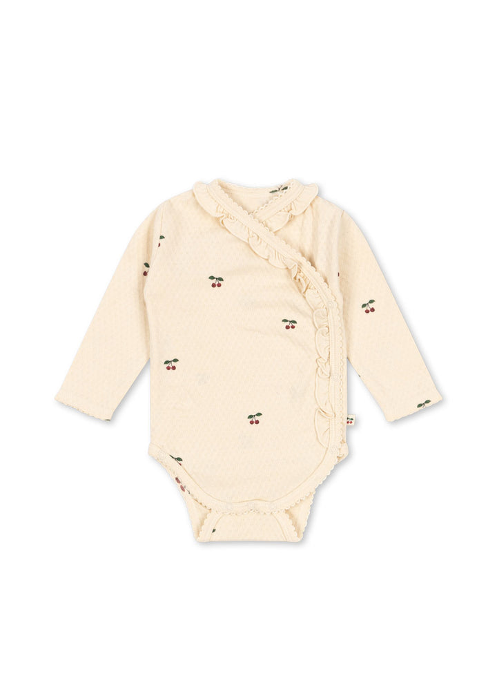 Konges Sløjd Sui Newborn Frill Body GOTS - Cherry