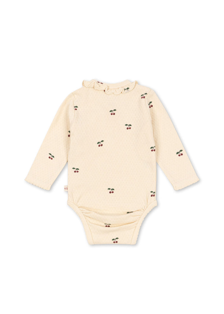 Konges Sløjd Sui Newborn Frill Body GOTS - Cherry