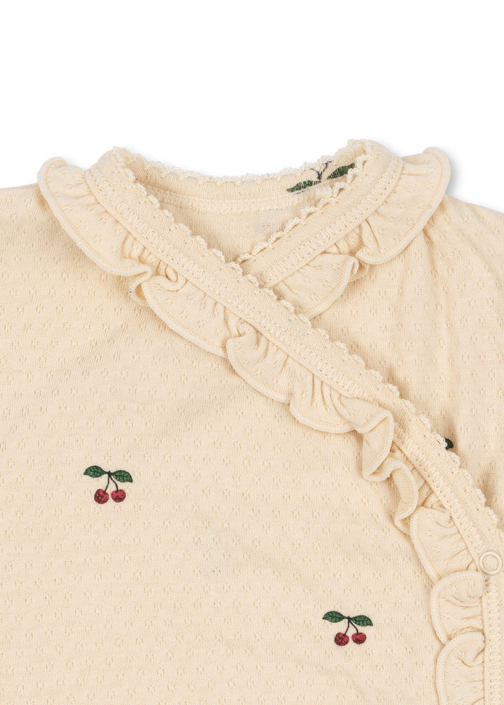 Konges Sløjd Sui Newborn Frill Body GOTS - Cherry
