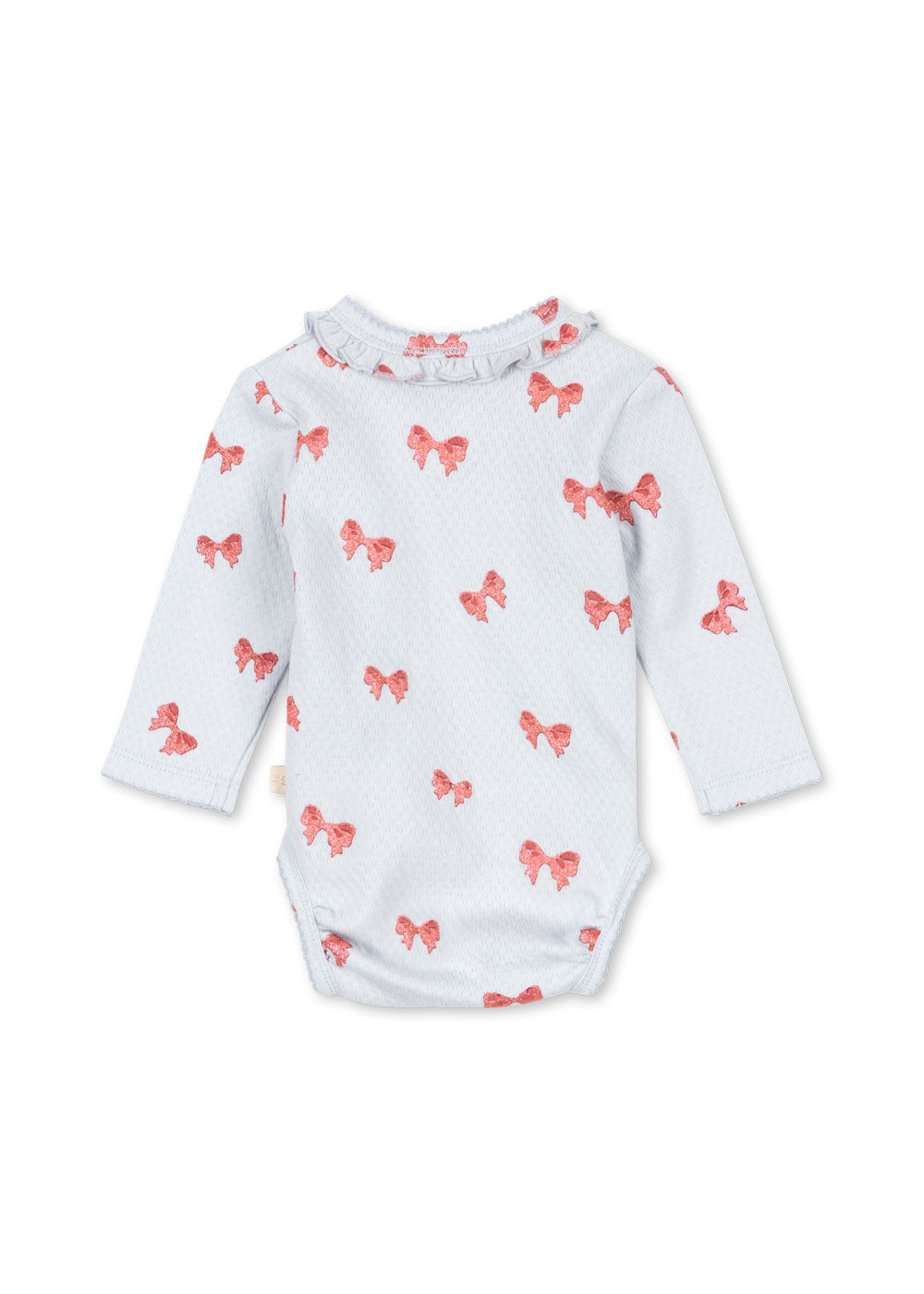 Konges Sløjd Sui Newborn Frill Body GOTS - Rosia Blue Bow