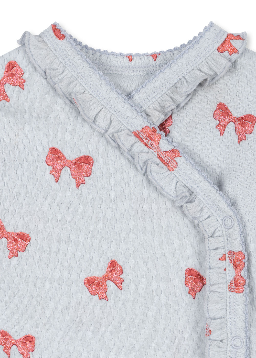 Konges Sløjd Sui Newborn Frill Body GOTS - Rosia Blue Bow