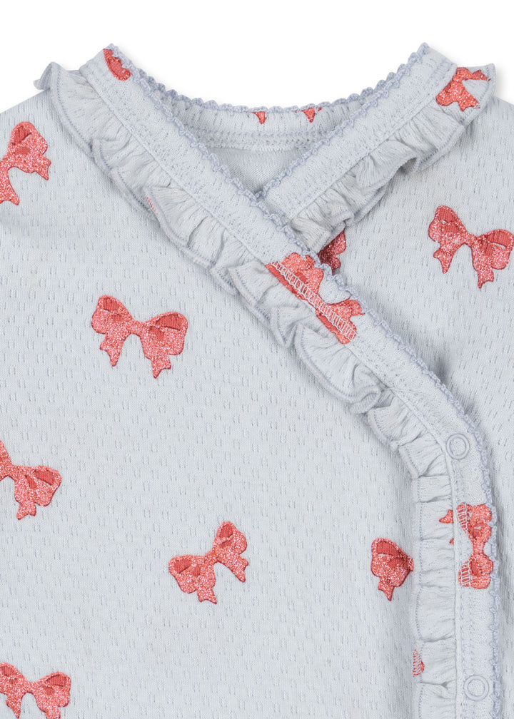Konges Sløjd Sui Newborn Frill Body GOTS - Rosia Blue Bow