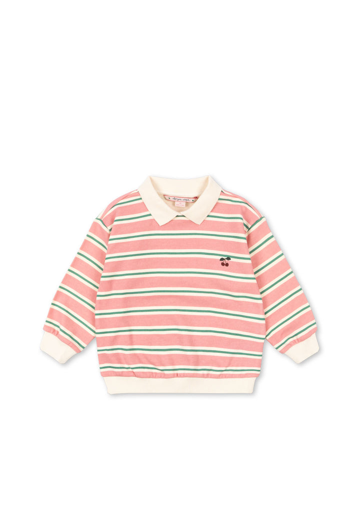 Konges Sløjd Spotty LS Polo GOTS - Blush Bound Stripe / Coming Soon