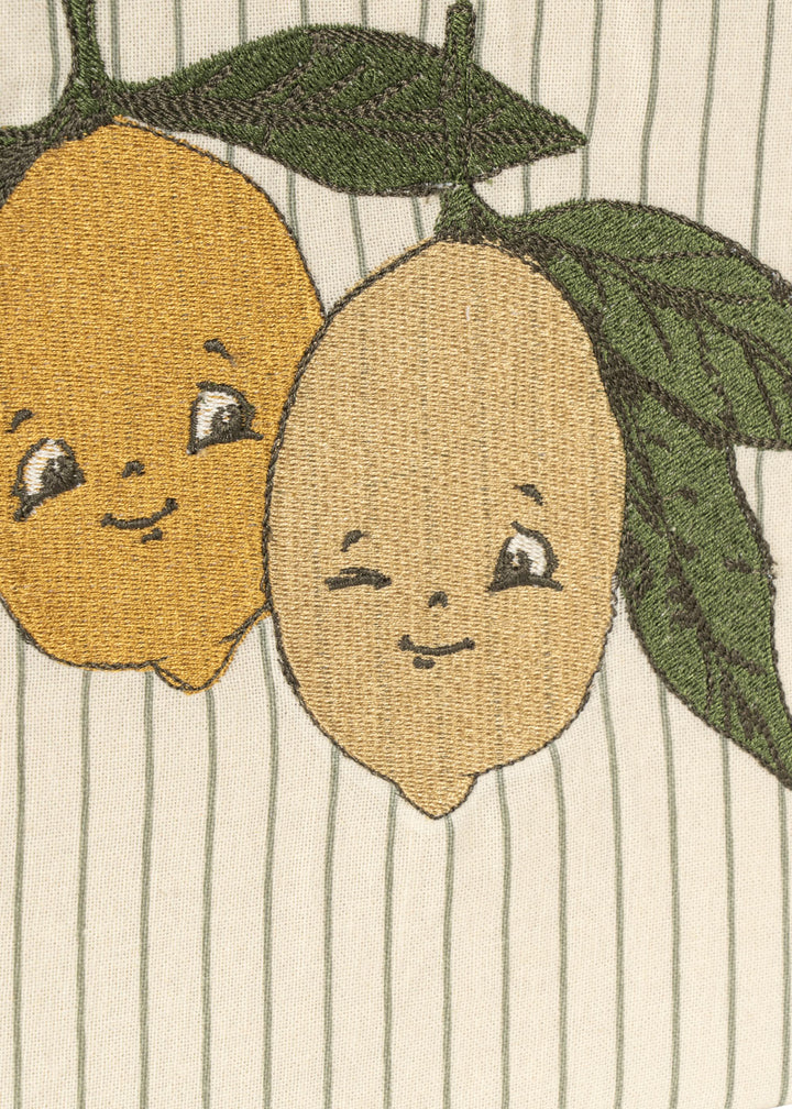 Konges Sløjd Big Storage Basket - Lemon Stripe / Pre Order