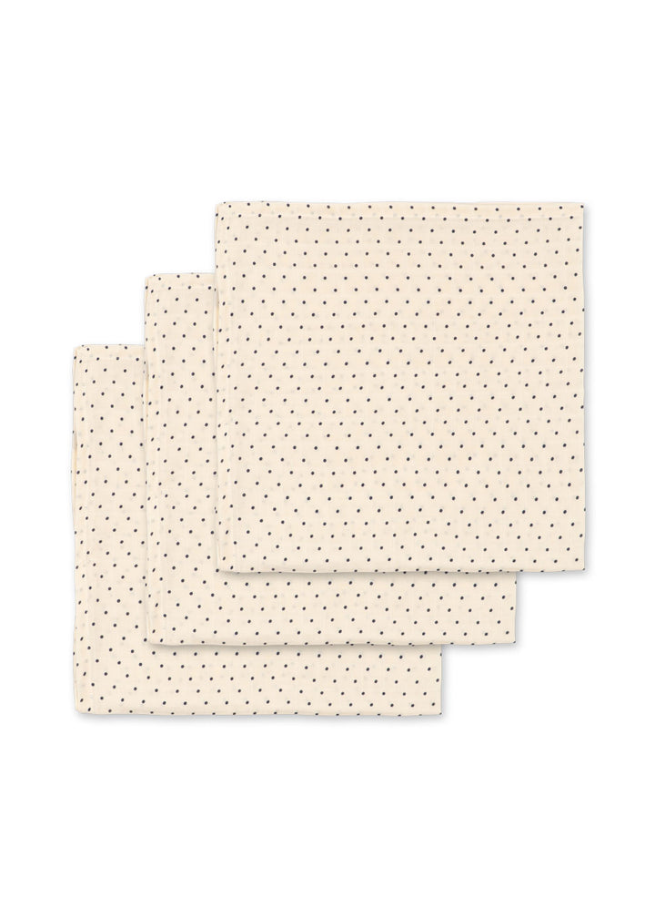 Konges Sløjd 3 Pack Muslin Cloth GOTS - Estate Dot
