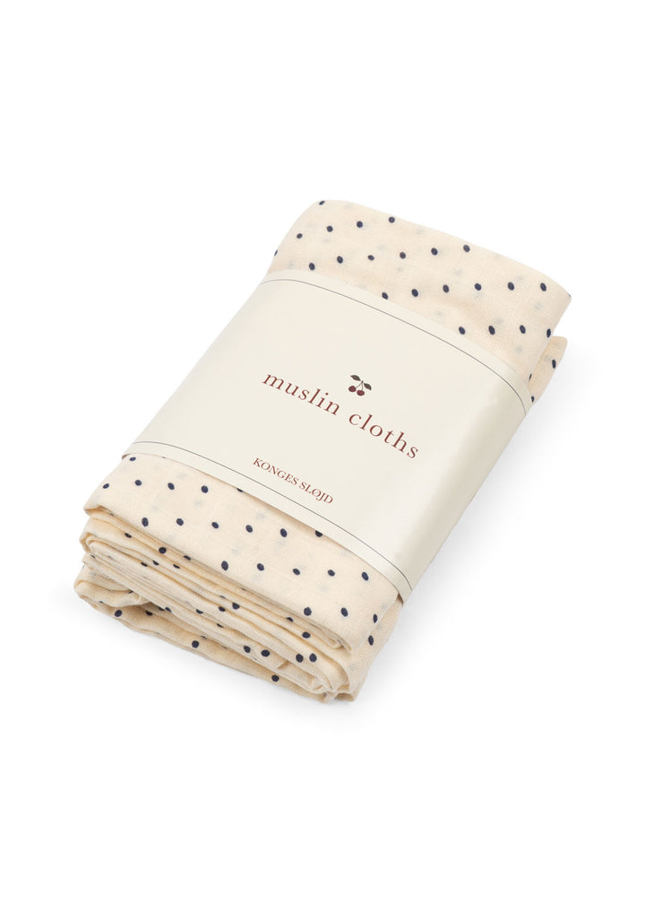 Konges Sløjd 3 Pack Muslin Cloth GOTS - Estate Dot