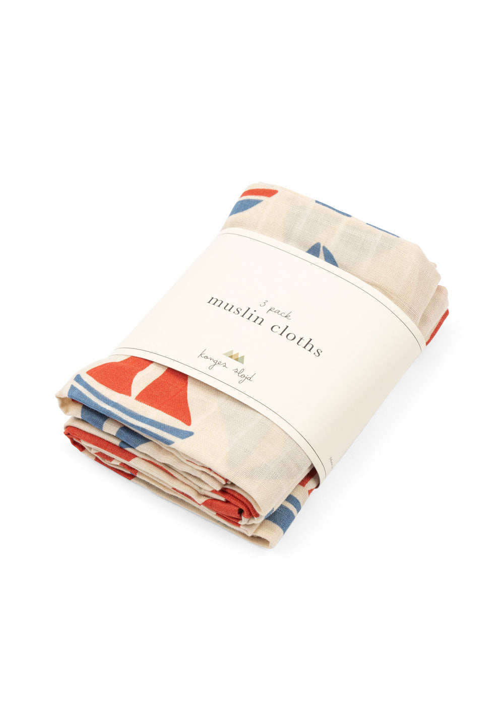 Konges Sløjd 3 Pack Muslin Cloth GOTS - Ahoy