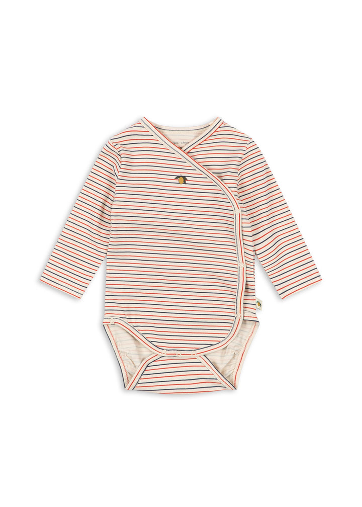 Konges Sløjd LS Newborn Bodysuit - Stripe Tricolore Petit