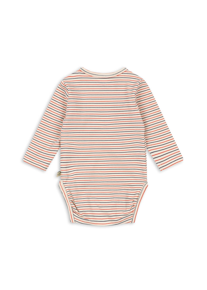 Konges Sløjd LS Newborn Bodysuit - Stripe Tricolore Petit