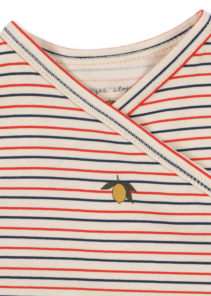 Konges Sløjd LS Newborn Bodysuit - Stripe Tricolore Petit