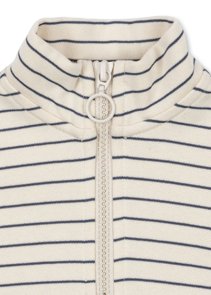 Konges Sløjd Lou Stripe Half Zip Sweatshirt - Flintstone Stripe