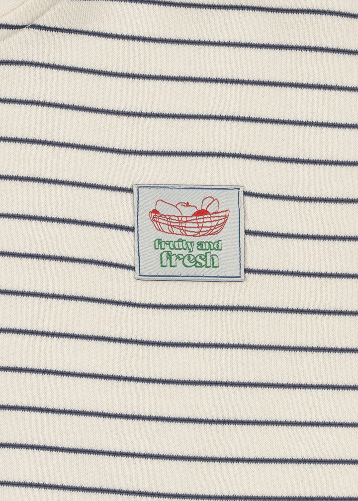 Konges Sløjd Lou Stripe Half Zip Sweatshirt - Flintstone Stripe