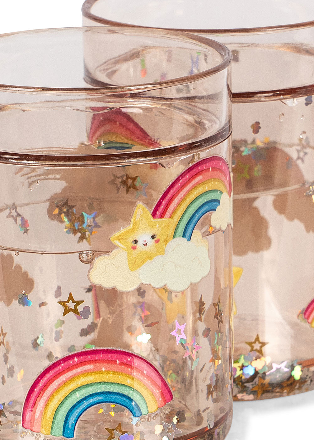 Konges Sløjd 2 Pack Glitter Cups - Rainbow