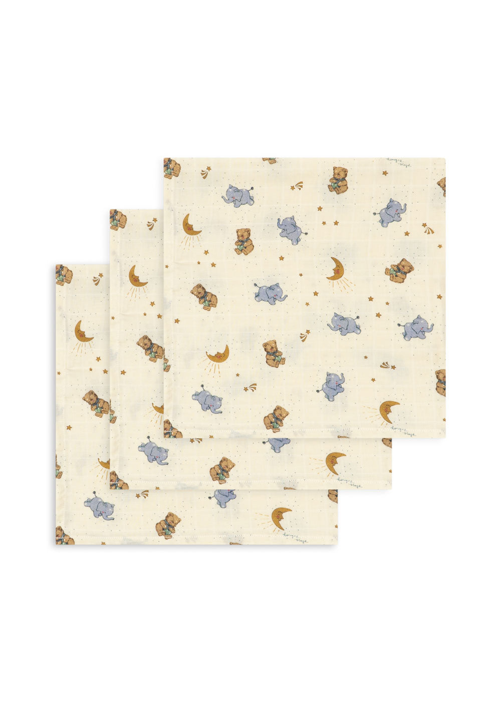 Konges Sløjd 3 Pack Muslin Cloth - Cucciolo